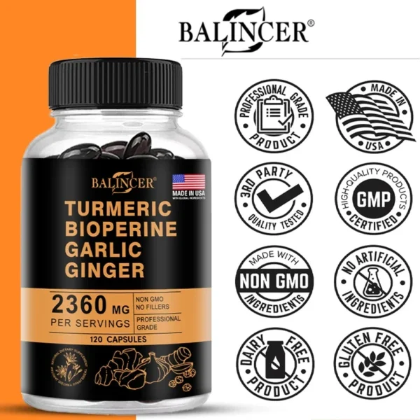 Curcumin Inflammation Support Black Pepper for Maximum Absorption. - Image 6