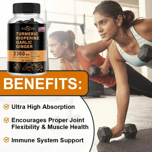 Curcumin Inflammation Support Black Pepper for Maximum Absorption. - Image 4