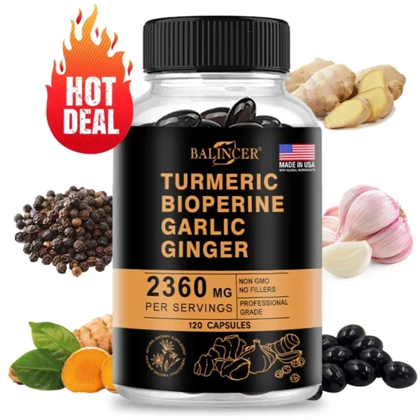 Curcumin Inflammation Support Black Pepper for Maximum Absorption.