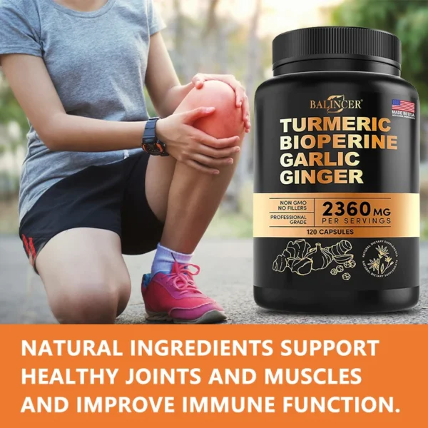 4-in-1 Turmeric Ginger Supplement with Pepperine 2360mg - Image 4