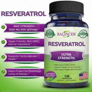 Balincer Resveratrol Complex - Helps support cardiovascular health, promotes skin radiance, and antioxidants