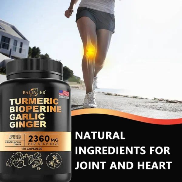 4-in-1 Turmeric Ginger Supplement with Pepperine 2360mg - Image 3