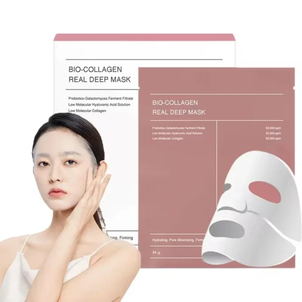 4Pcs/Box Absorbable Bio-Collagen Real Deep Mask Night Moisturizing Mask Firming Nourish Brightening Moisturizing Skin Care - AliExpress 66