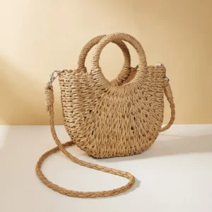 Handwoven Straw Rattan Half-Moon Beach Handbag Large Capacity Women Summer Hollow Out Crossbody Shoulder Bag - AliExpress 1524